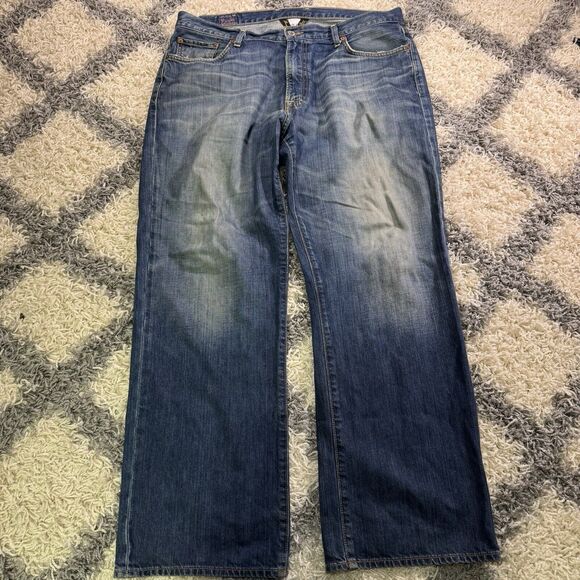 Lucky Brand Dungarees by Gene‎ Montesand Classic Fit Jeans Straight Blue Men 36 - Picture 1 of 9